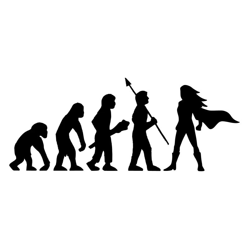 Evolution Superheldin Heldin Power Girl Geschenk