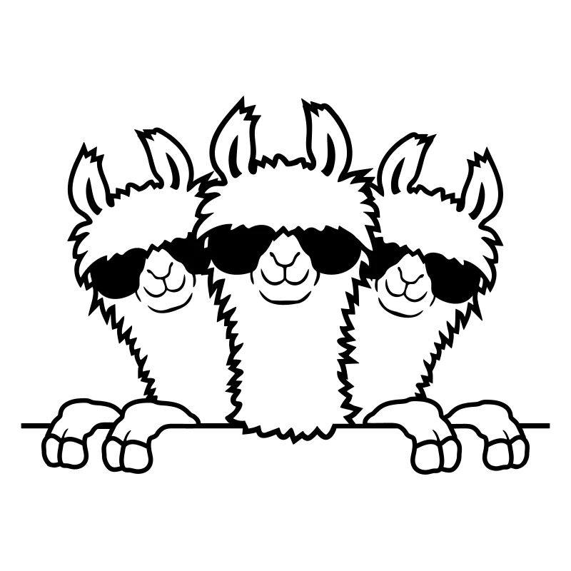 Hinter Mauer Lamas Freunde