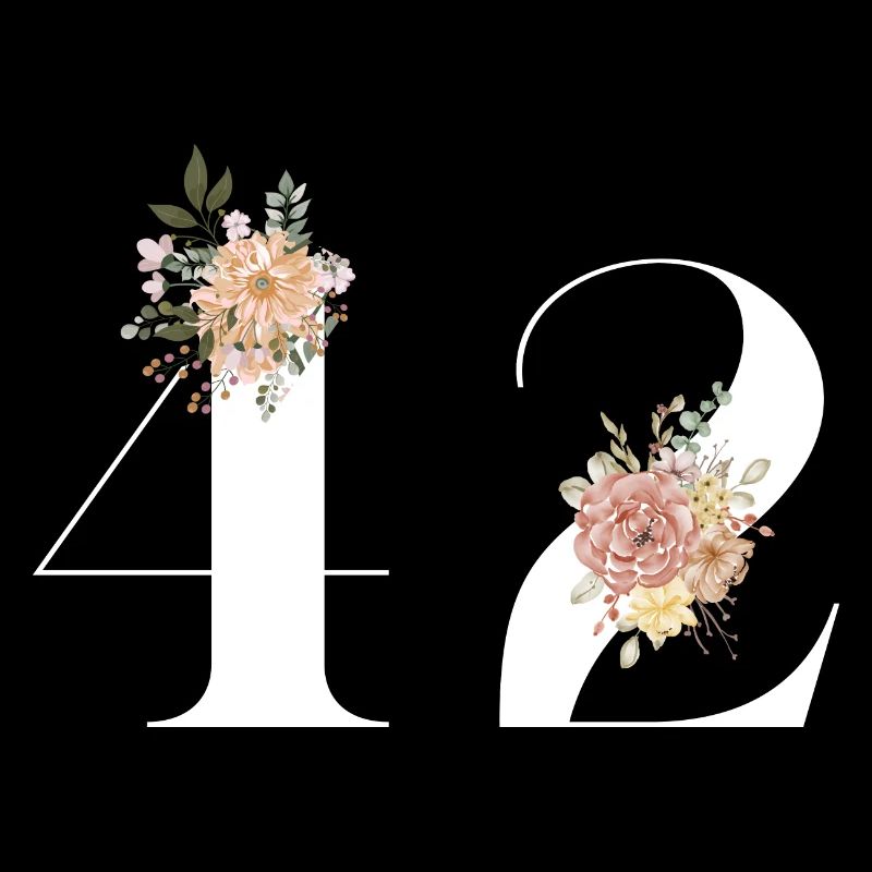 42e anniversaire fleuris (Cadeau de 42 ans)