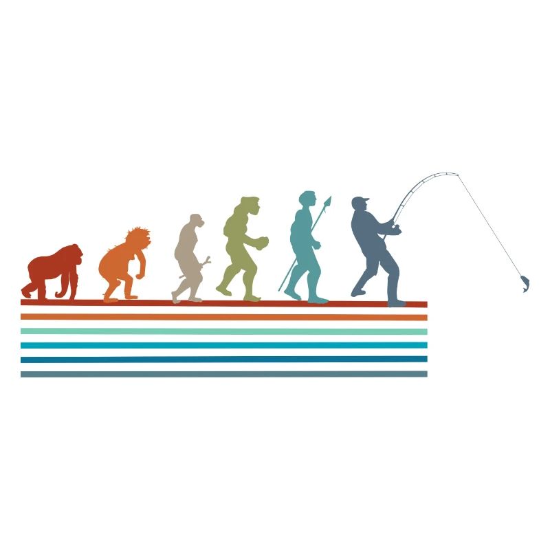 Évolution rétro vintage Pêcheur