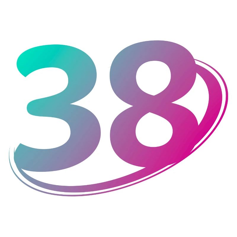 Numéro 38 multicolore