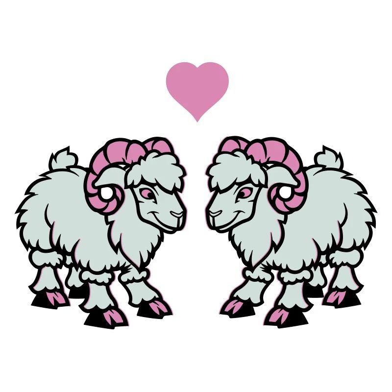 schaf comic widder love