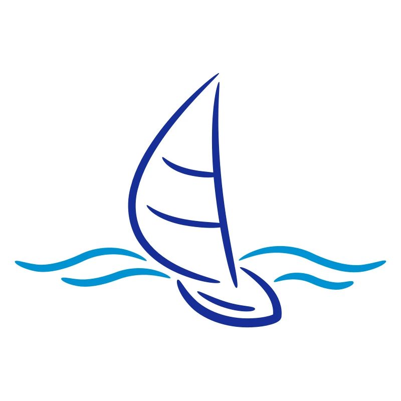 Sailing Boad And Waves Logo