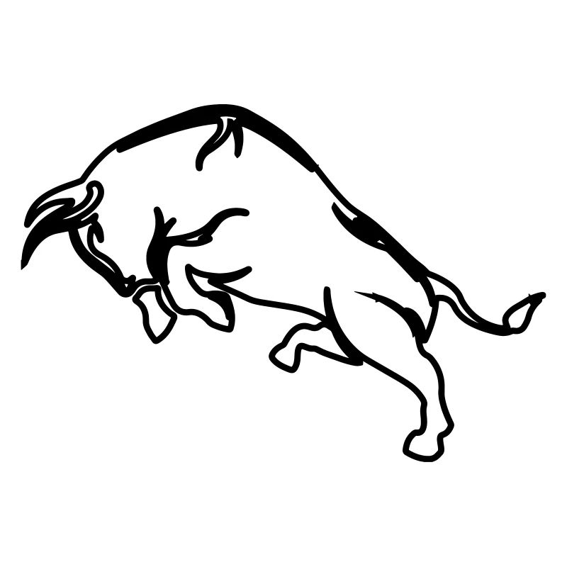Stier tobt