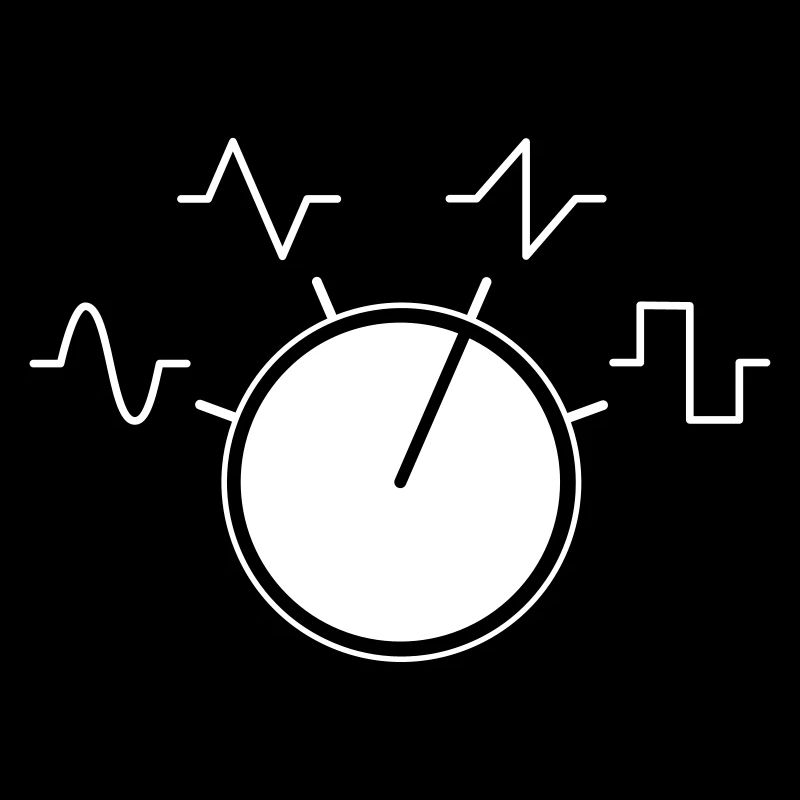 Synthesizer knob with waveforms