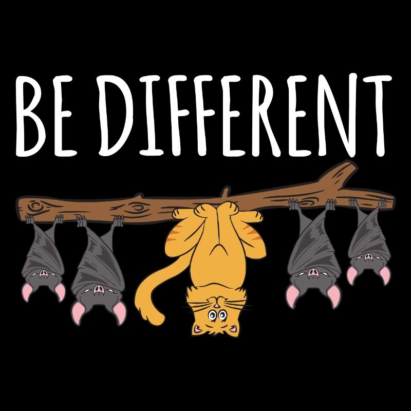 Be Different Cat With Bats