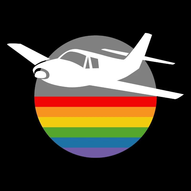 Regenbogen Flugzeug white