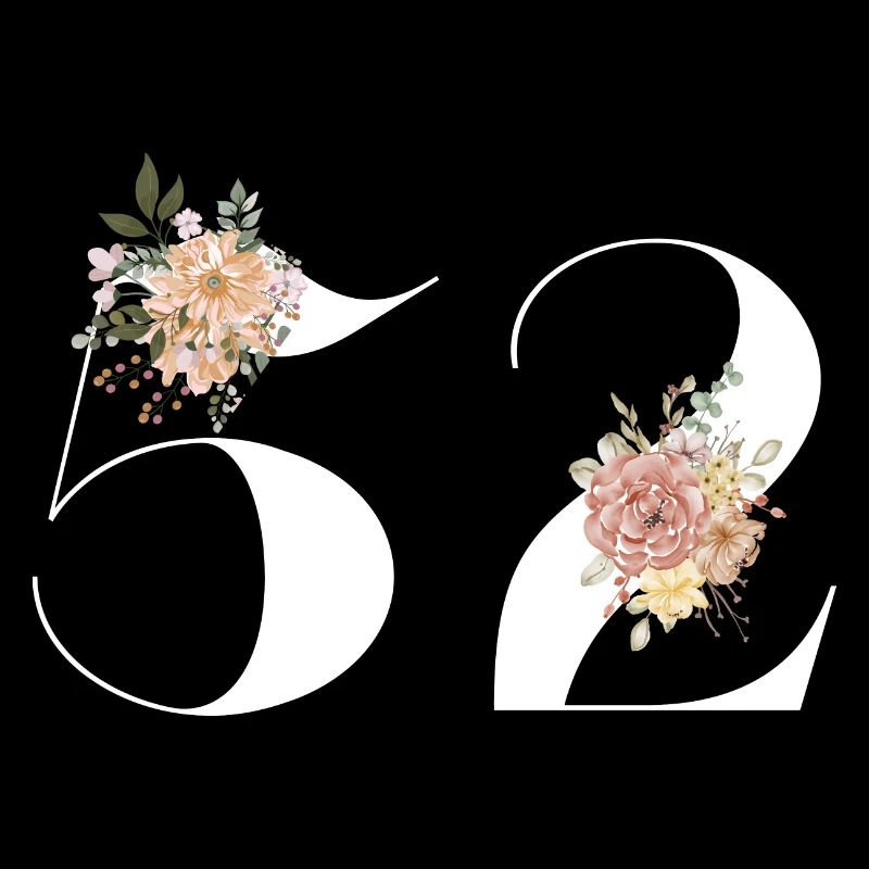 52e anniversaire fleuris (Cadeau de 52 ans)
