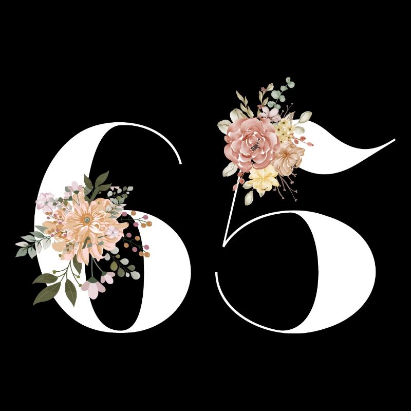 65e anniversaire fleuris (Cadeau de 65 ans)