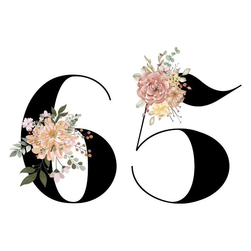 65e anniversaire fleuris (Cadeau de 65 ans)