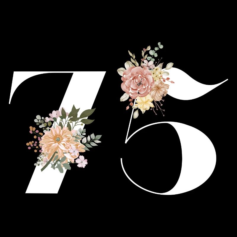 75e anniversaire fleuris (Cadeau de 75 ans)