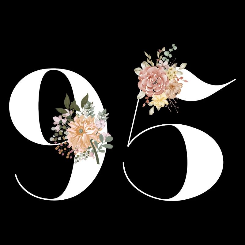 95e anniversaire fleuris (Cadeau de 95 ans)