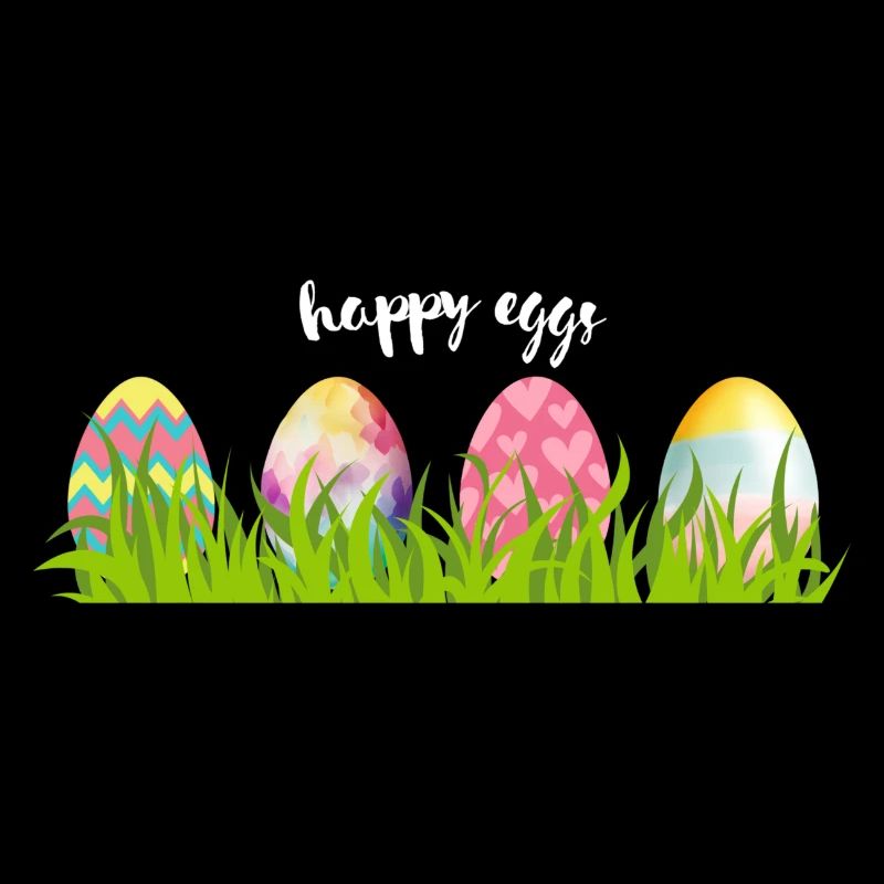 Colorful easter eggs in a meadow