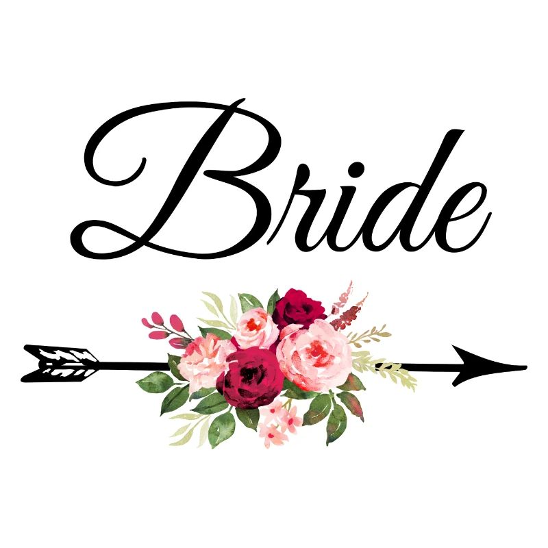 Bride bouquet de fleurs flèche