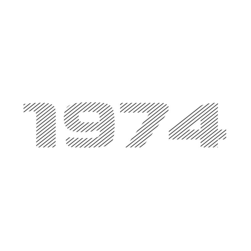 Né en 1974 Retro Stripe Design d’anniversaire moderne