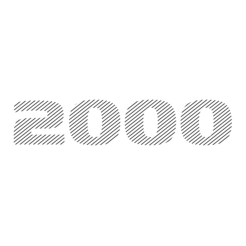 Né en 2000 Retro Stripe Design d’anniversaire moderne