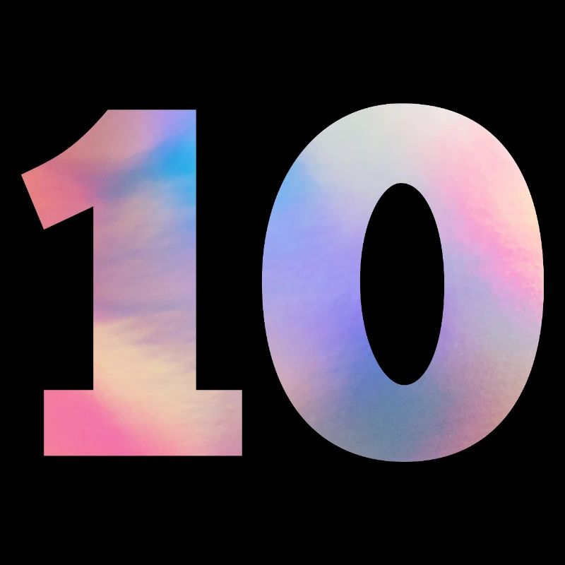 Numéro 10 coloré