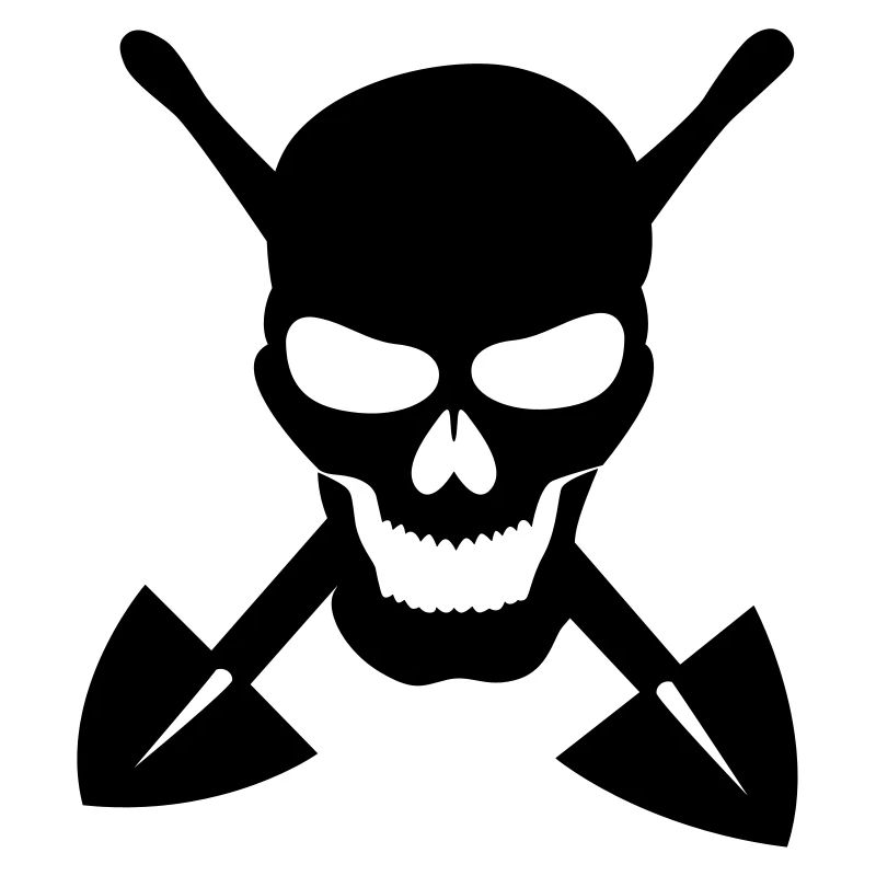 Skull digging shovel scoop gift idea