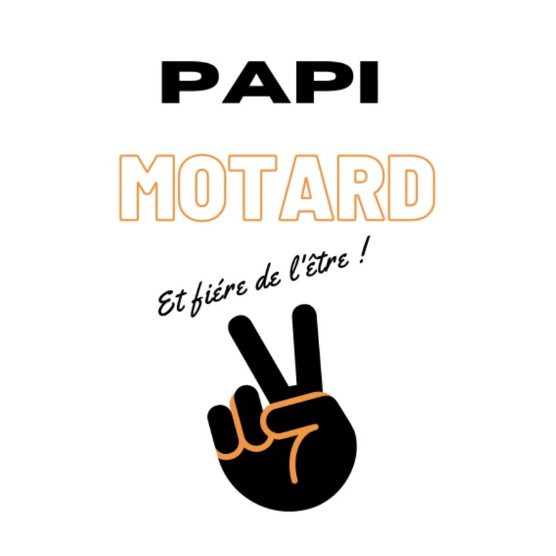 papi motard t-shirt idée cadeau