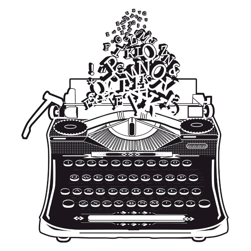 nostalgic antique typewriter with letters