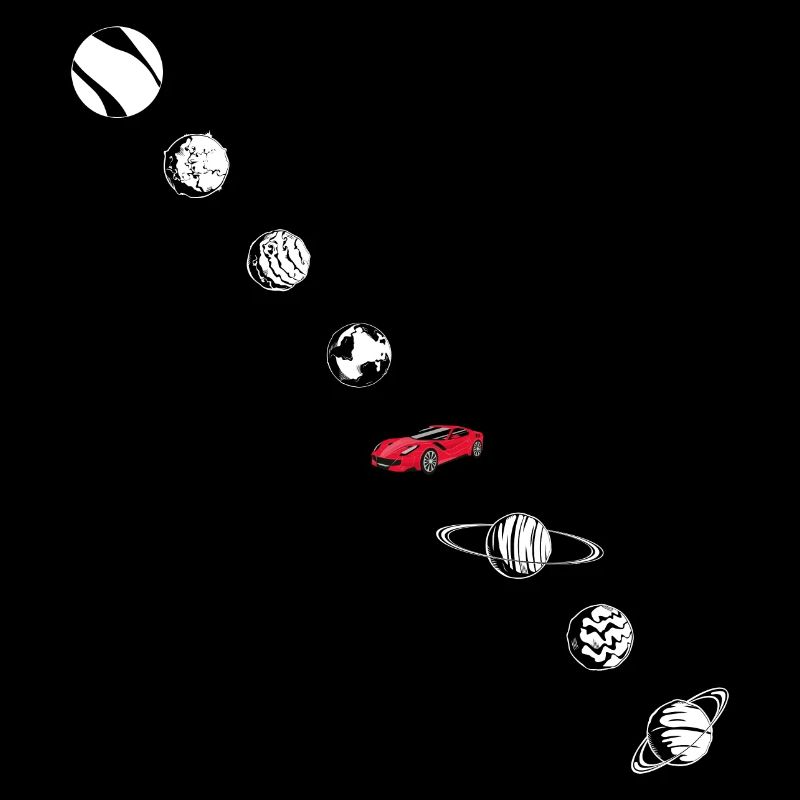 Tesla in Space Solar System SpaceX