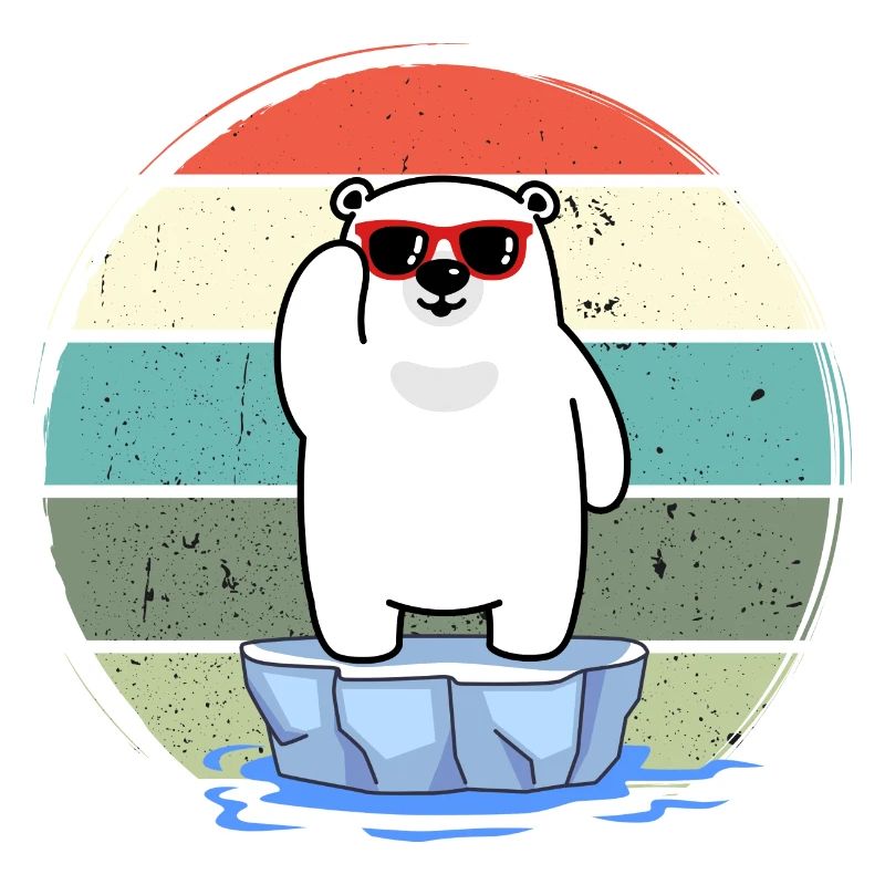 eisbader winterbader winterschwimmer eisbär retro