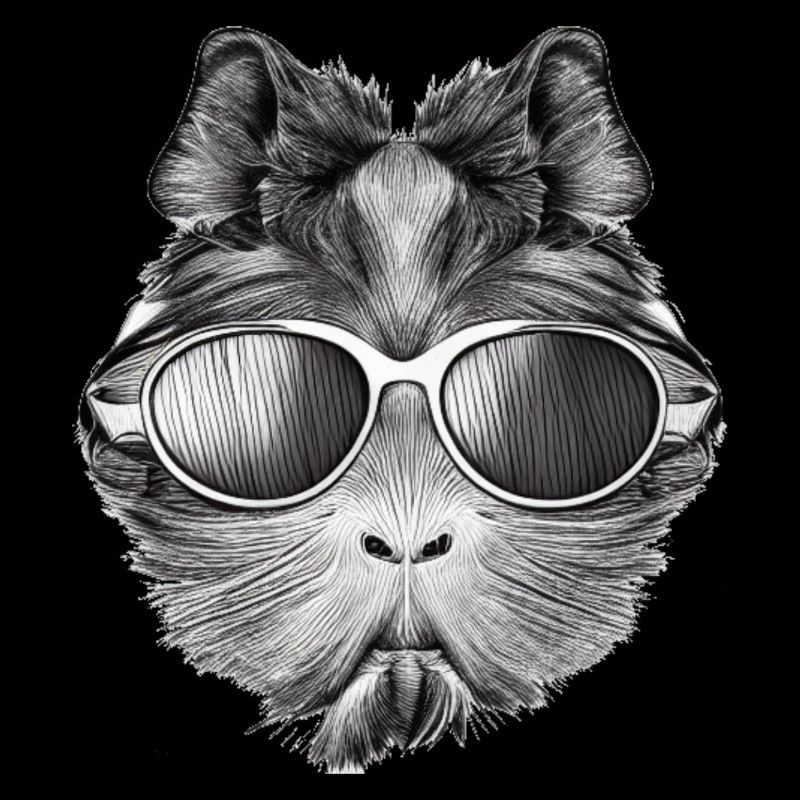 Lunettes de soleil cool cochon d’Inde design amusant 11
