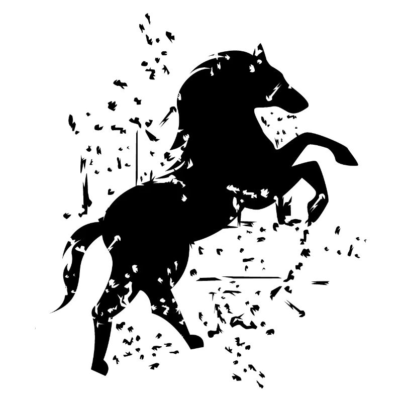 Illustration de cheval Explosion Art symbole Logo