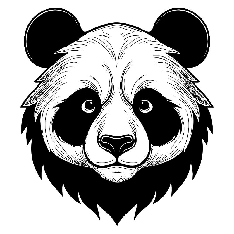 Illustration de visage de panda