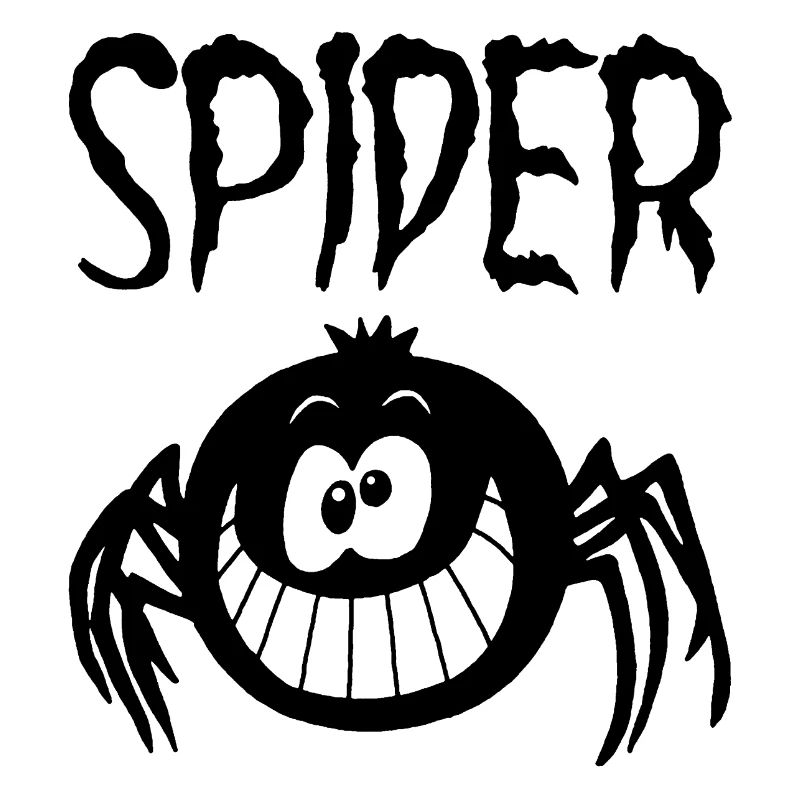 Die lächelnde schwarze Spinne