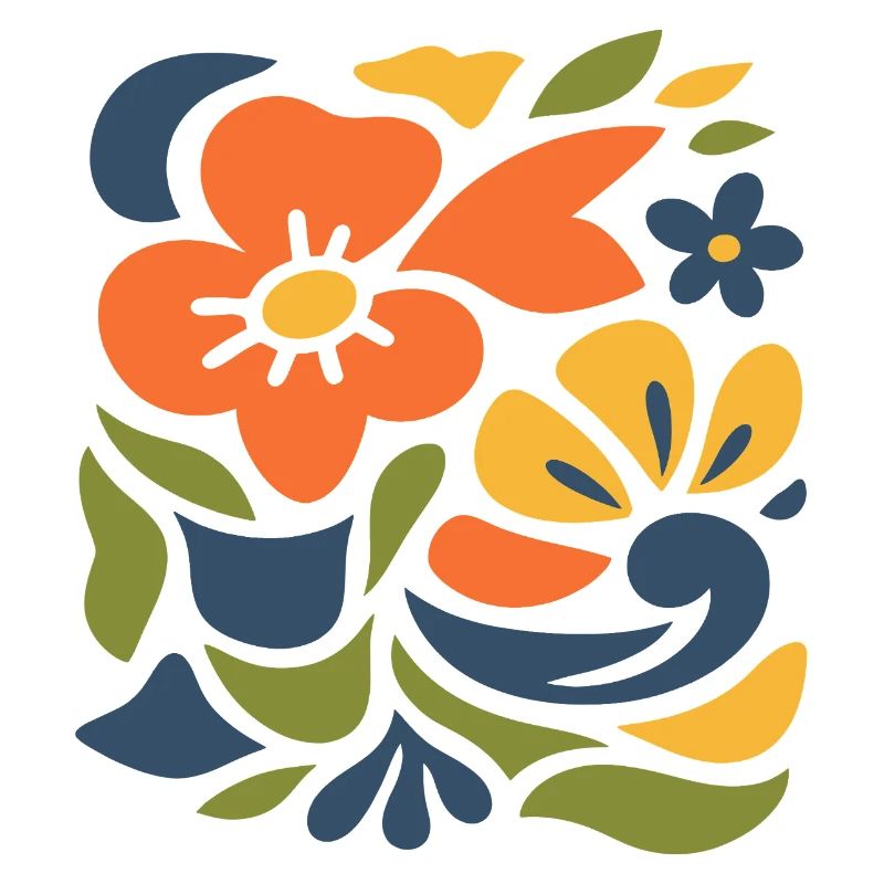Abstract Floral Pattern Illustration