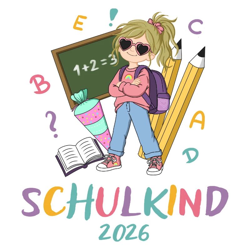 Schulkind 2026: Farbenfroh