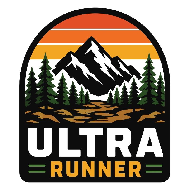 Ultra Runner Vintage Mountain Sunset