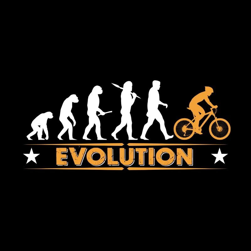 Evolution de vélo de montagne - orange/blanc