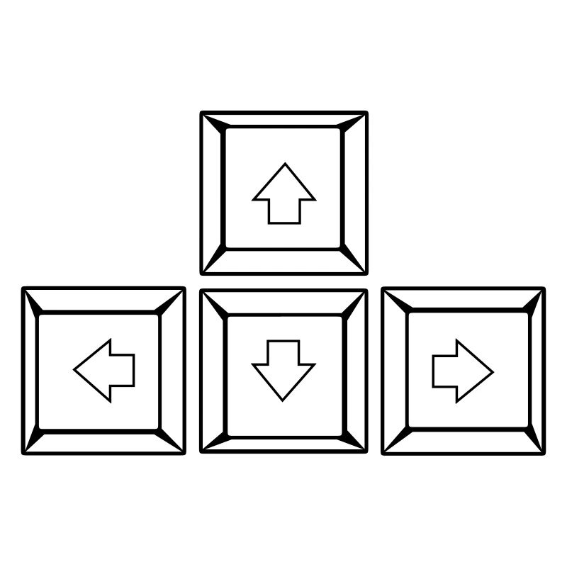Up Down Left Right Keyboard Buttons (Keys)