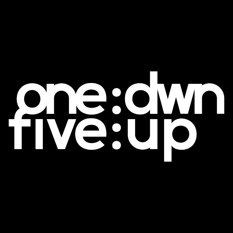 one: dwn five: up modern white