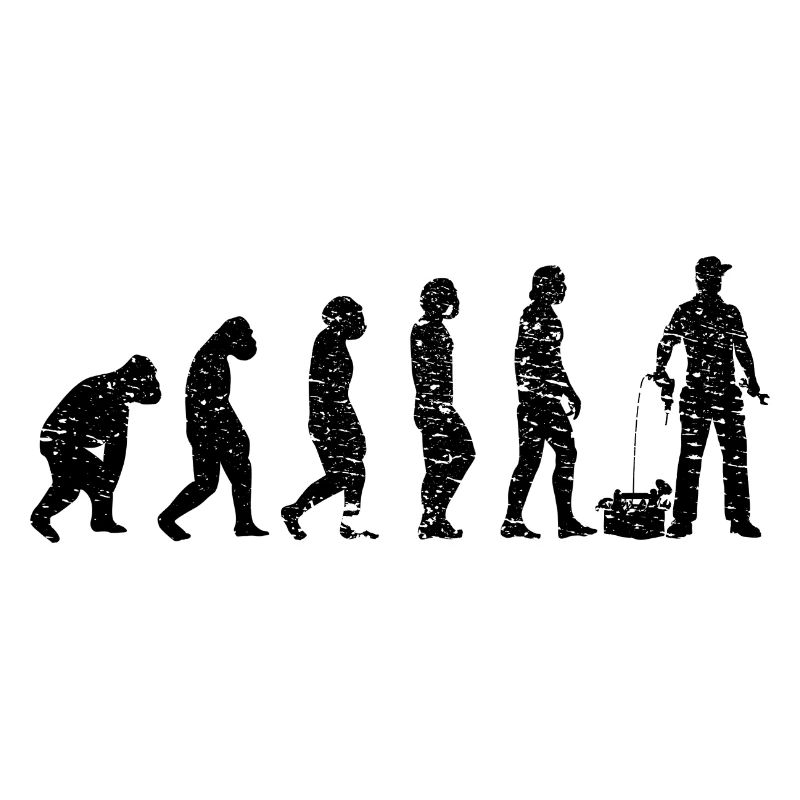 Handwerk Evolution Handwerker Werkzeug Elektronik