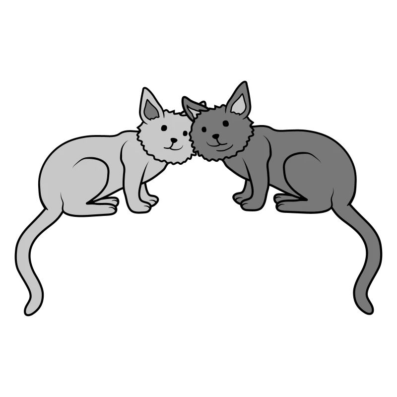 2 aiment les chats mignons