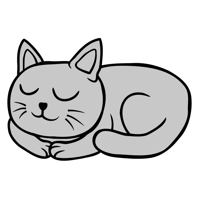 Sleeping dear lying cat