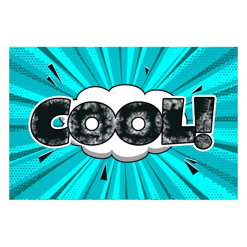 cooler Comic Style Bubble Graffiti Schriftzug