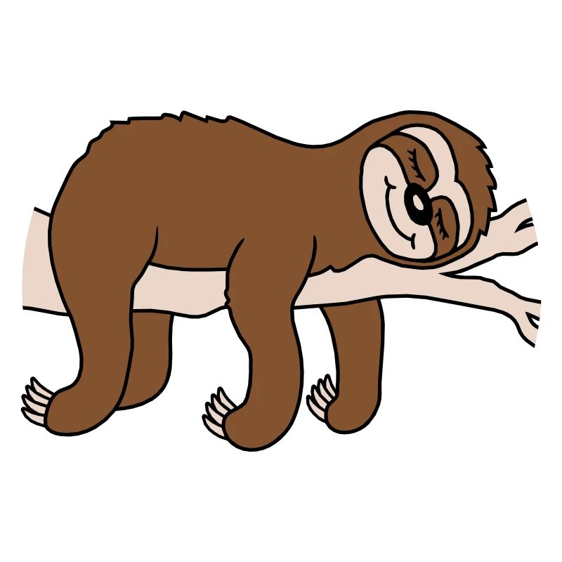 Tired Sloth Sleeps Comic