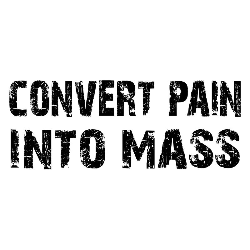 Transformez la douleur en masse. Conception de musculation