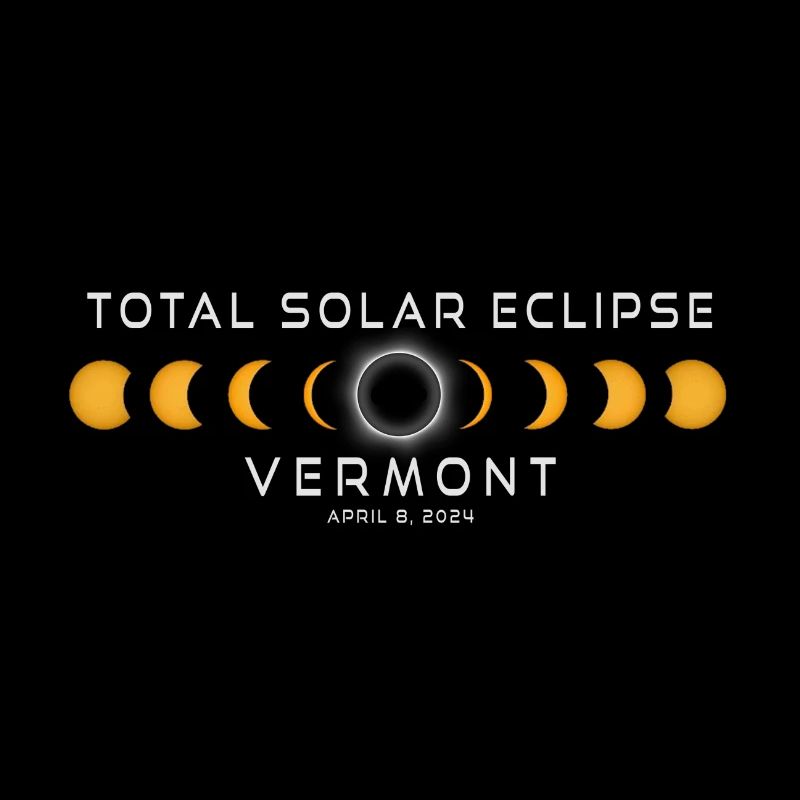 Vermont Solar Eclipse 2024 avril 8 Souvenir
