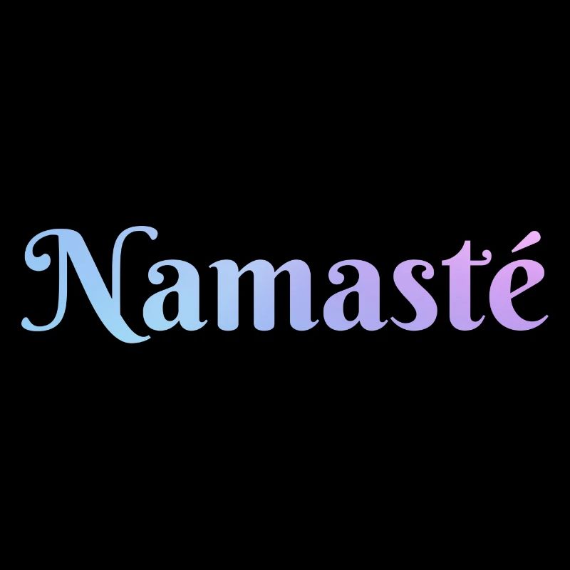 Namaste lettering with magic gradient