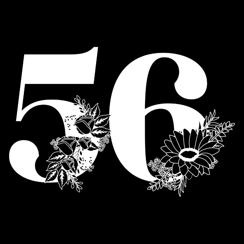 Nummer 56 Schwarze Blumen - 56. Blumengeburtstag