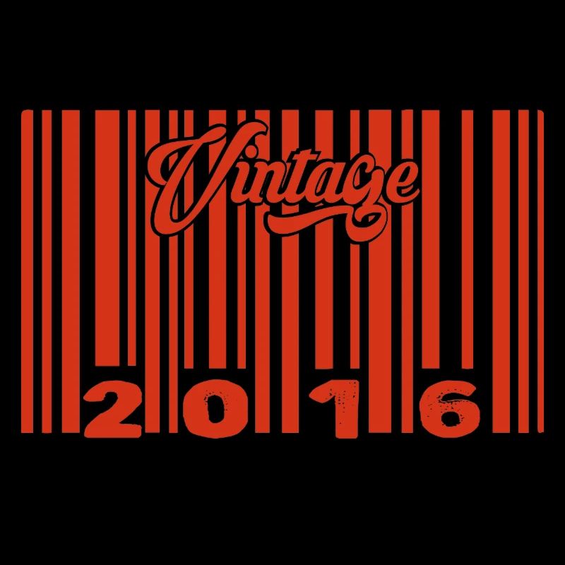Vintage 2016 born in 2016 9 years old bar code anniversair