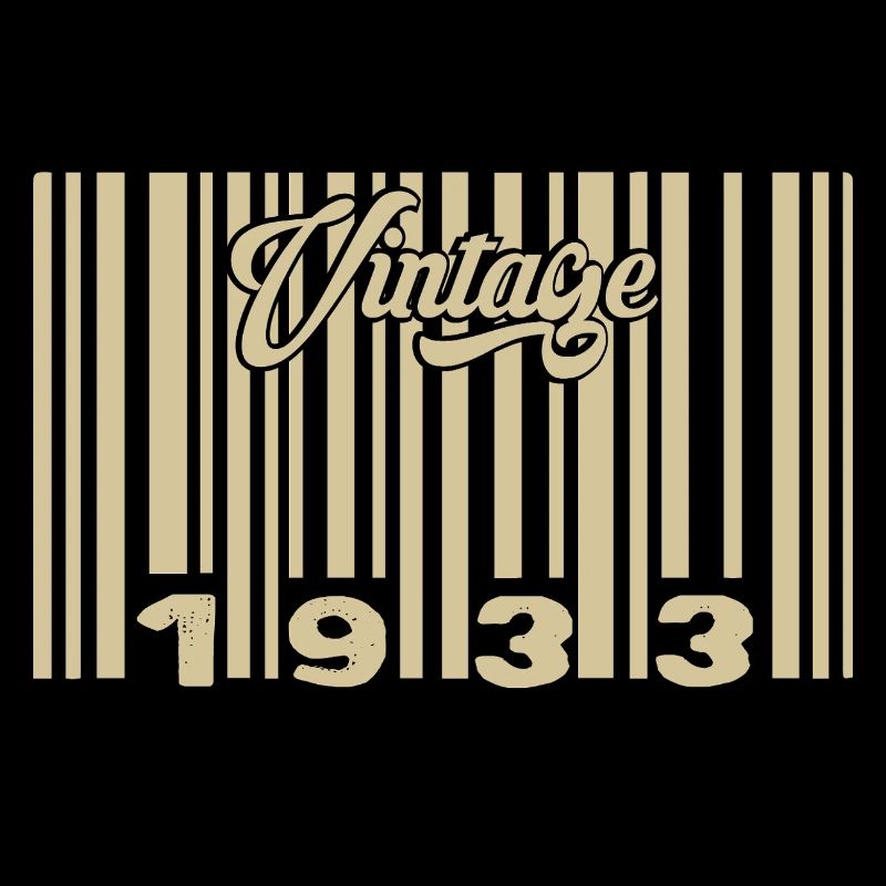 vintage 1933 Code barre 1933: Année 2025.