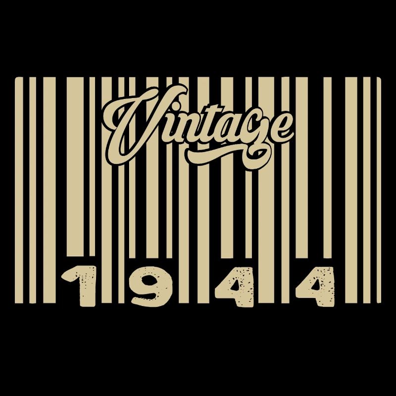 Vintage 1944 Barcode 1944: Year 2025.