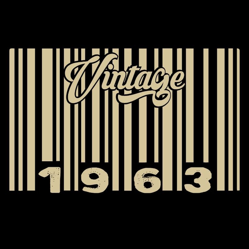 Vintage 1963 Barcode 1963: Year 2025.