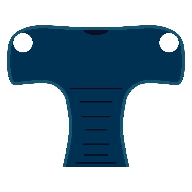 Mitternachtsblauer stilisierter Hammerhai-Kopf